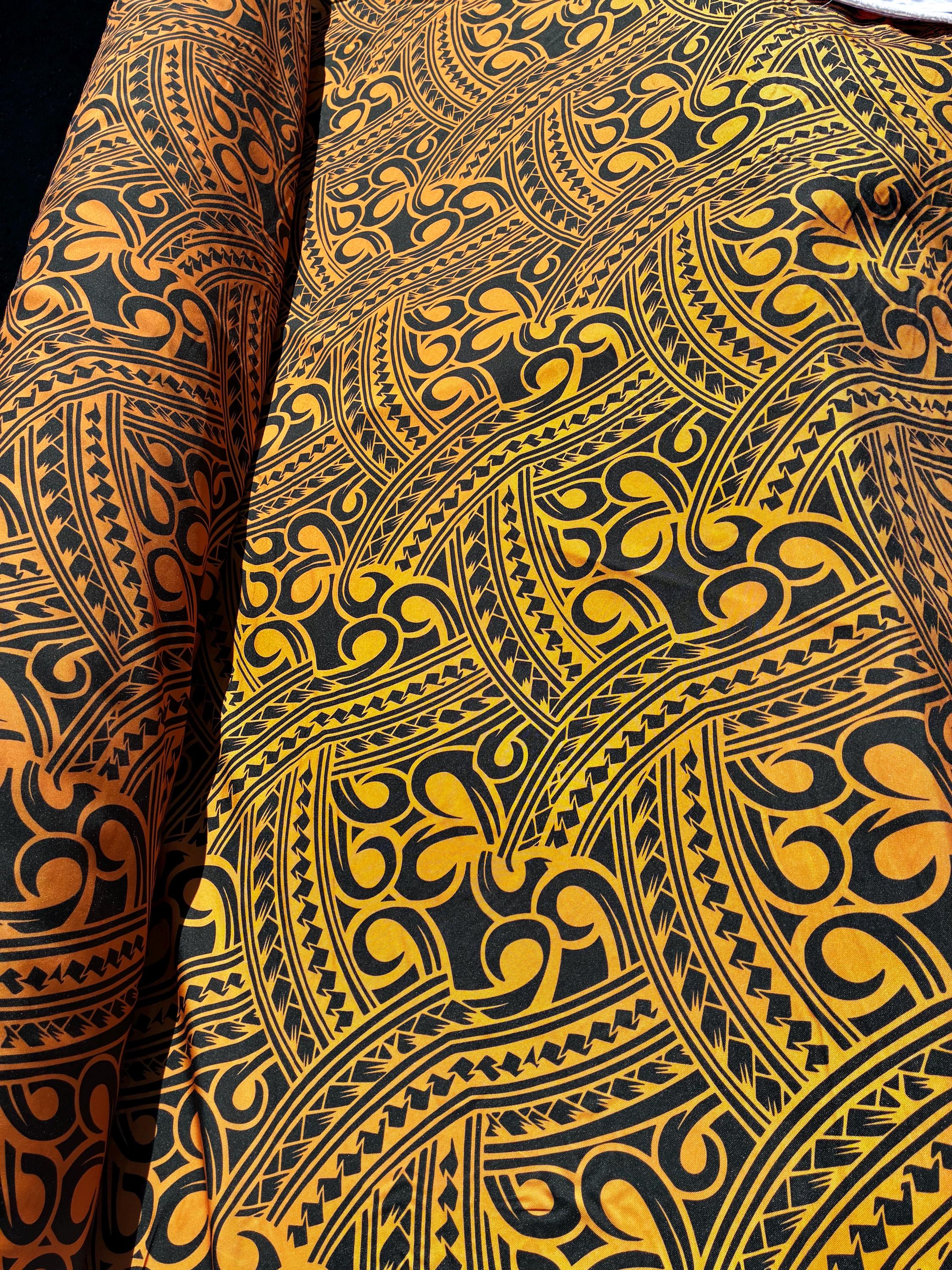 Island Fabric - Polynesian Tribal Fabric – 100% Polyester MiniMatt – M ...