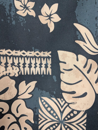 High-Quality 58” Wide Mini Matt Fabric – Polynesian Island Print, Monstera Tropical Plant – Vibrant Colors – Tonga, Samoa - Sold By The Yard | Gtex Fabrics