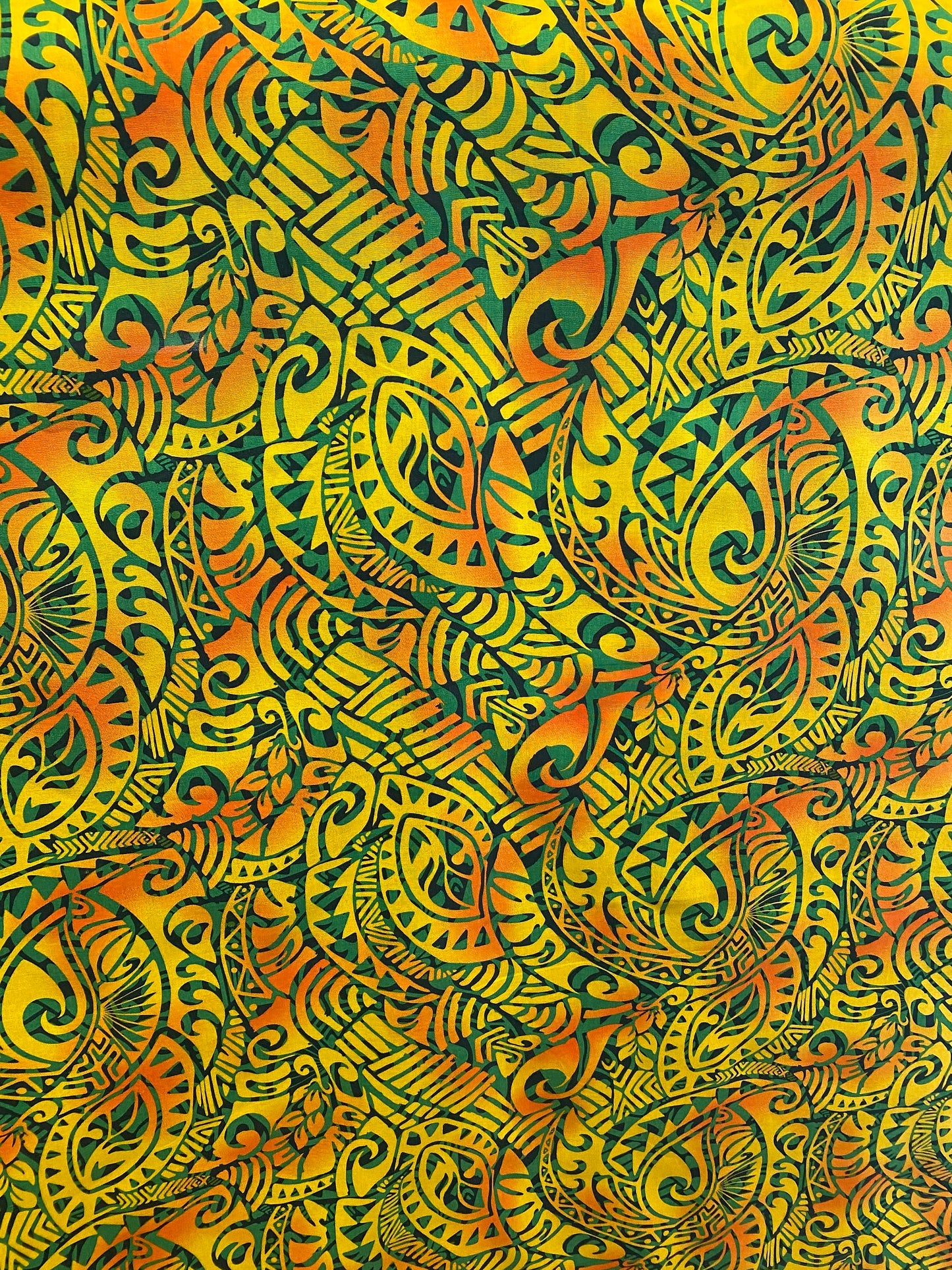 GTEX Collection Tribal Elegance - Polynesian Fabric - Tribal Tattoo, Island Fabric - Sold by the Yard - Rayon Fabric 45" - New Design   | Gtex Fabrics