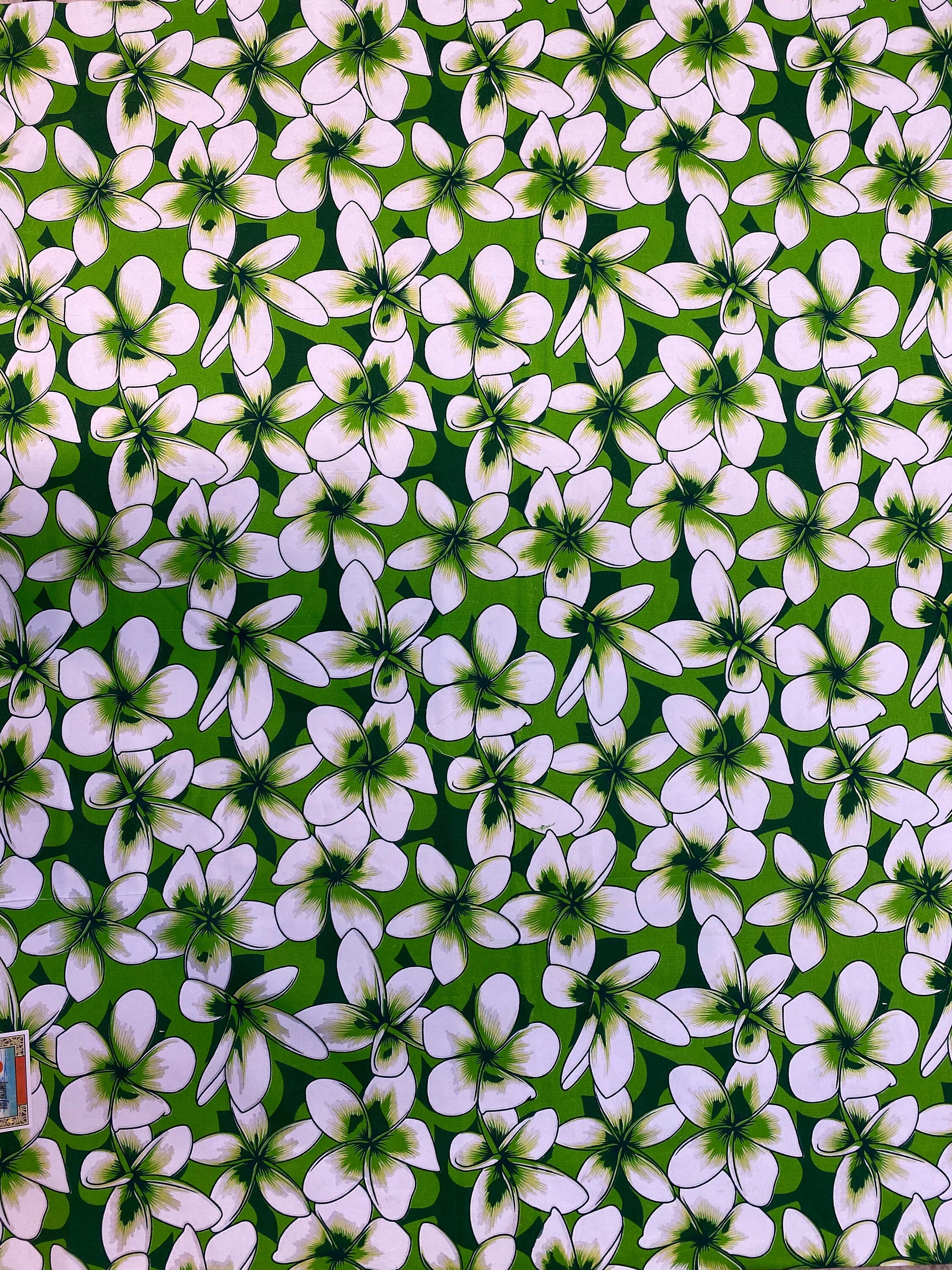 New Aloha Print - Tropical Floral Polynesian Hawaiian Fabric by