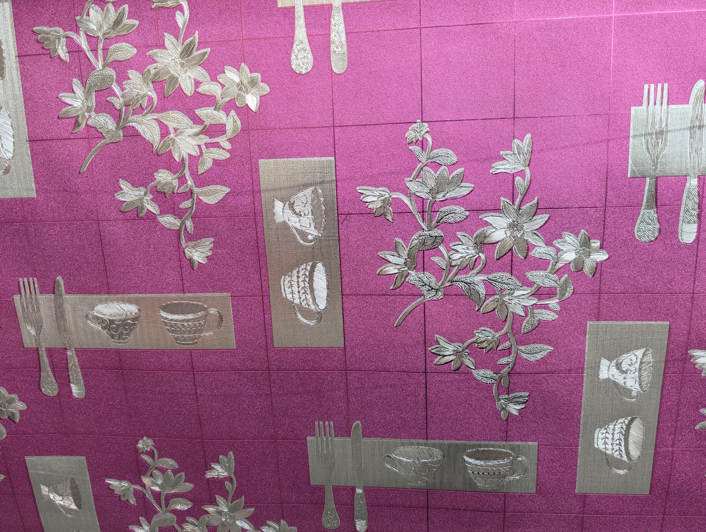 Premium Quality 54" Vinyl Table Cover Fabric, Lined, Flower Prints - By The Yard (No Felt Back) | Gtex Fabrics