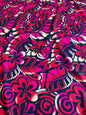 New Polynesian Tribal & Floral Fabric - Islander Design - Peach Skin Fabric- by the Yard 58" Wide -Made in Thailand | Gtex Fabrics