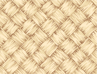 Hawaiian Lauhala & Raffia Mat Pattern Poly-Cotton Fabric – Tropical Woven Straw Print for Apparel & Decor