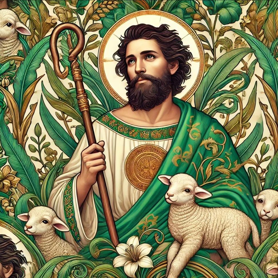 High Quality 58" Wide Religious Mini Matt Fabric, Saint Jude Fabric, Catholic Fabric Material, Hispanic Religious Fabric by The Yard " | Gtex Fabrics