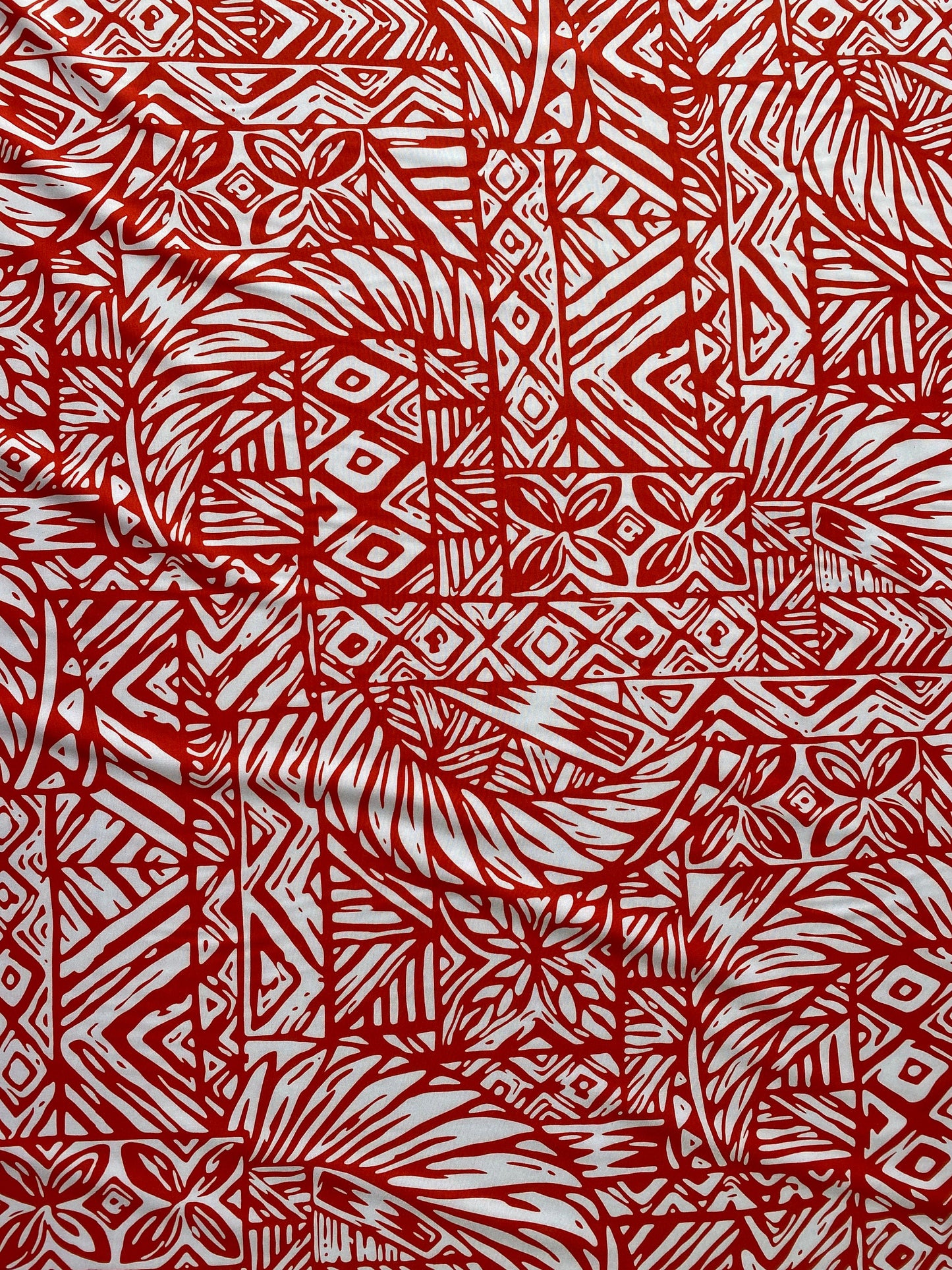 Hawaiian Tropical Tapa Tribal Print Polynesian Fabric - Peach Skin Fabric- by the Yard 58" Wide - New Design - Island Fabric 103 | Gtex Fabrics