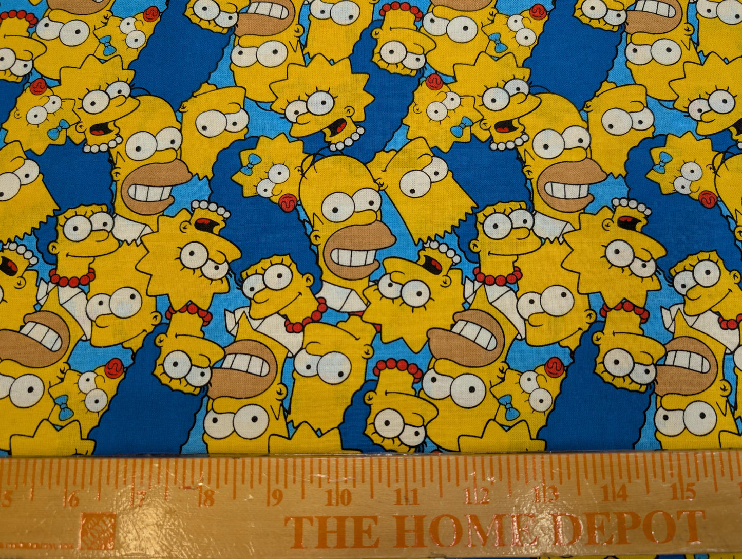 The Simpsons Head Toss 100% Cotton Fabric By The Yard - Novelty Fabric High Quality | Gtex Fabrics