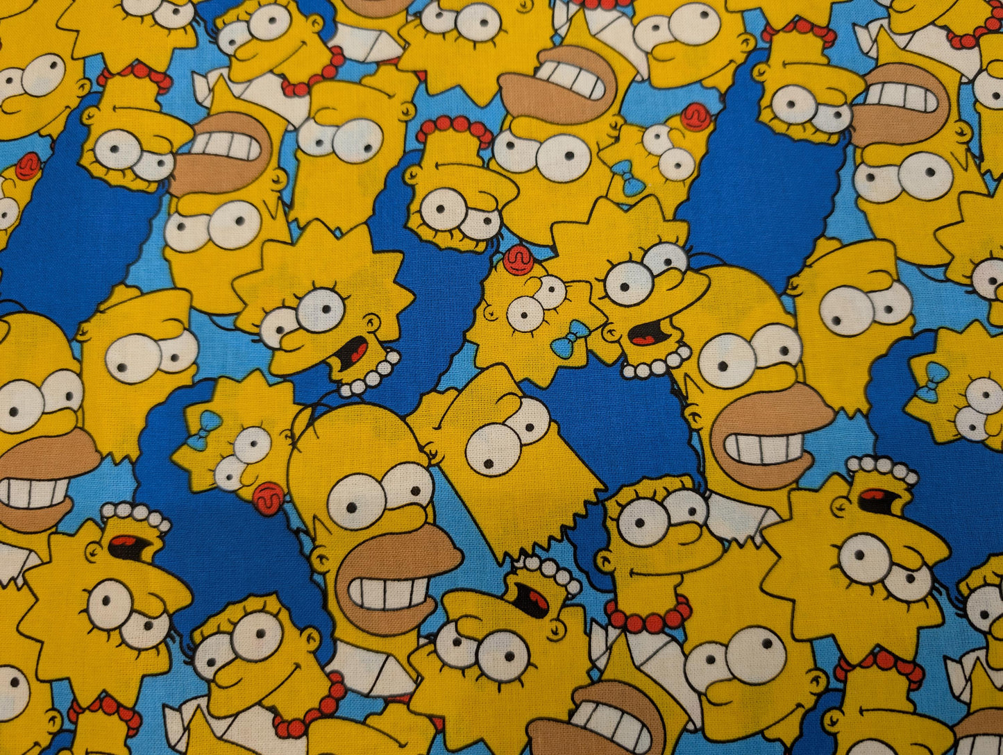 The Simpsons Head Toss 100% Cotton Fabric By The Yard - Novelty Fabric High Quality | Gtex Fabrics