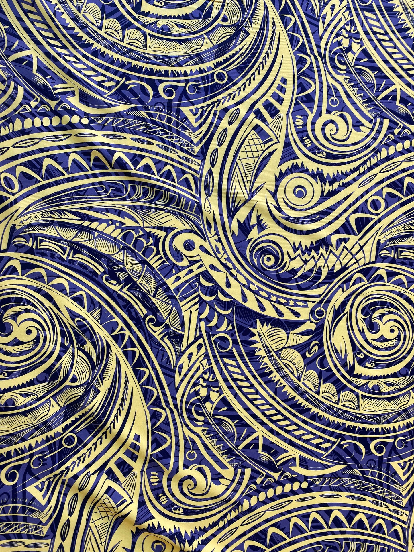 New Tactical Tribal Tattoo Polynesian Fabric - Peach Skin Fabric- by the Yard 58" Wide - New Design - Island Fabric 105  | Gtex Fabrics