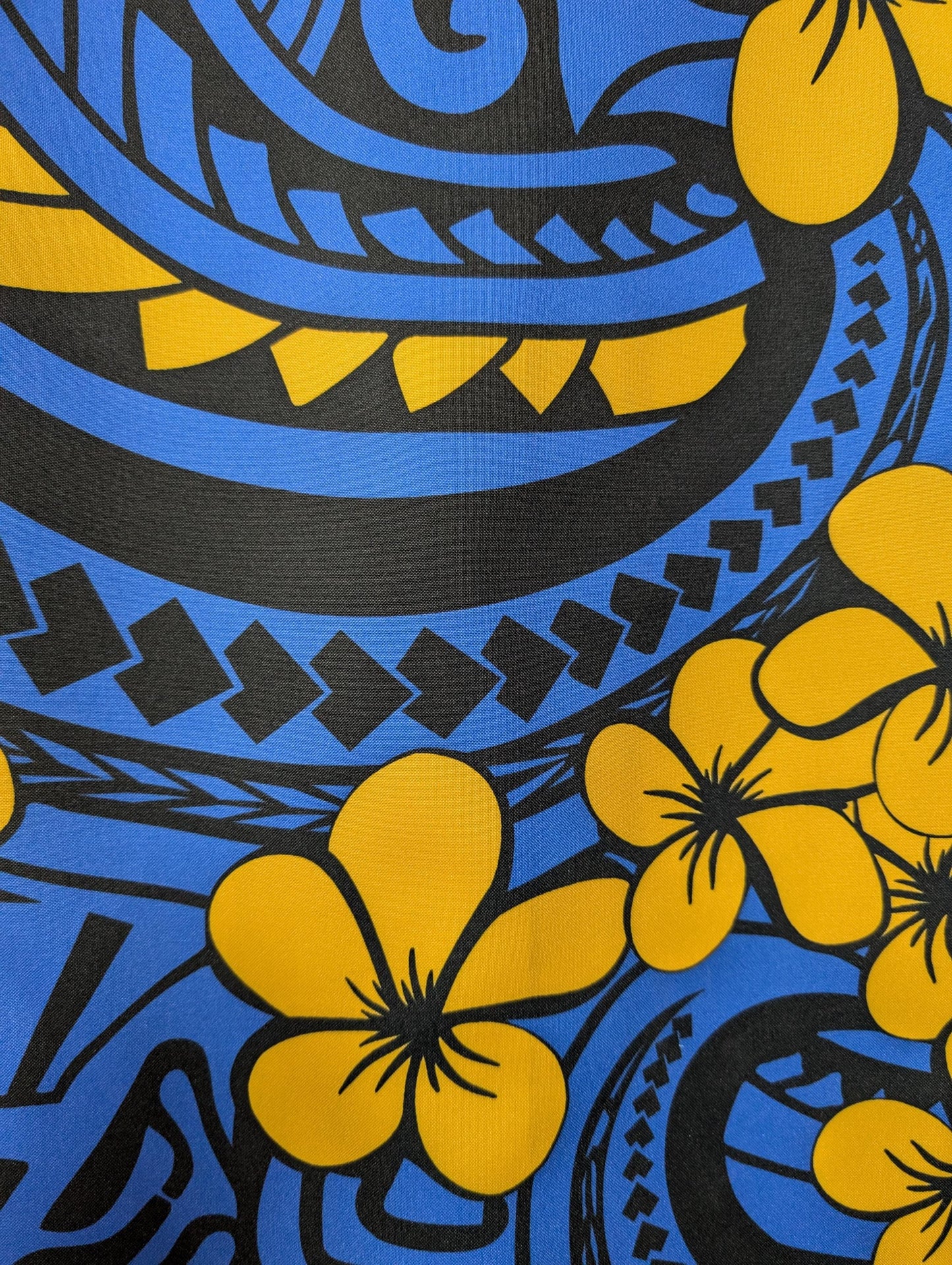 Premium 58” Mini Matt Fabric – Polynesian | Tropical Floral Print | Vibrant Colors | Soft/Durable Material for Clothing, Crafts | Gtex Fabrics