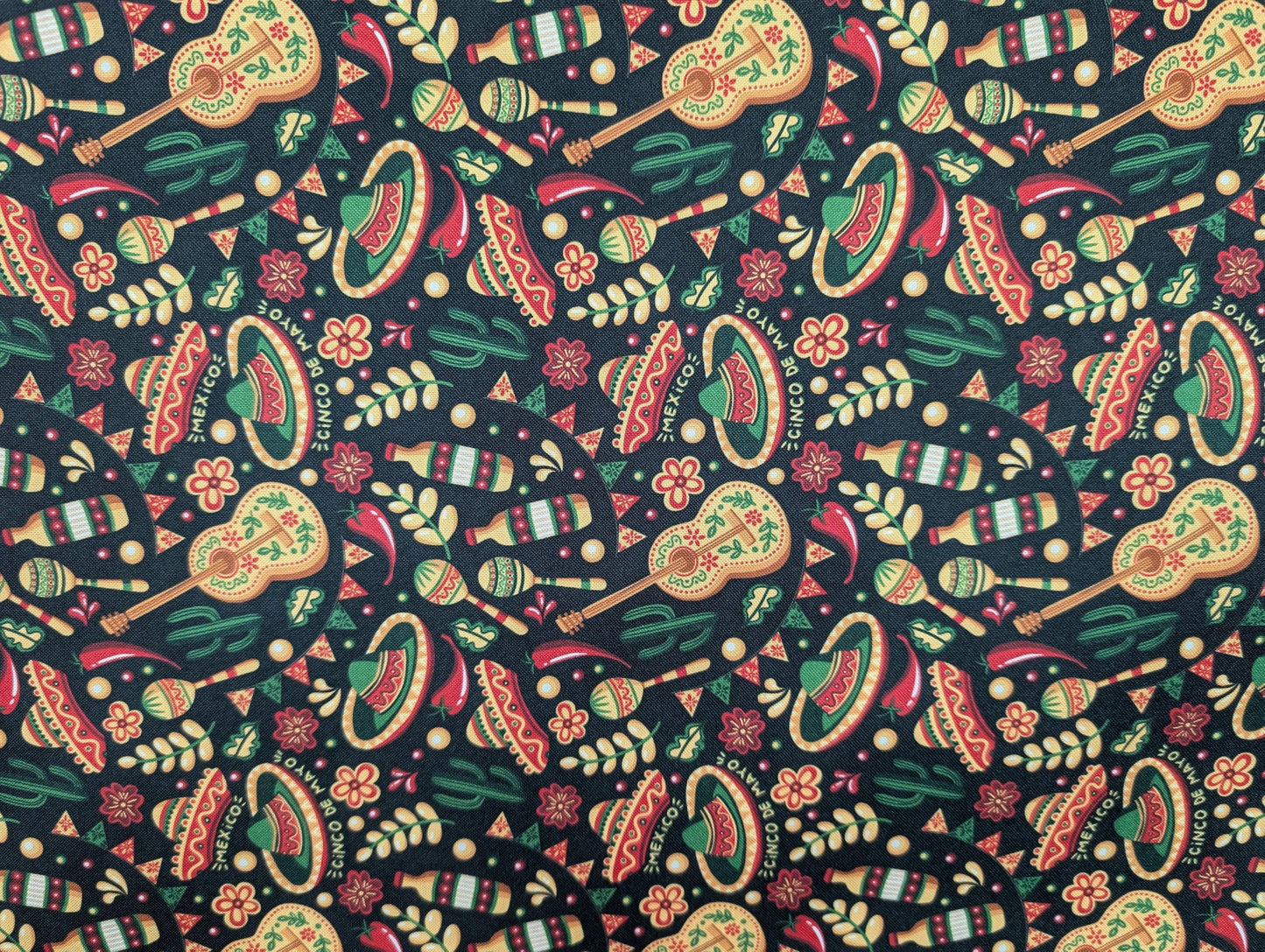 High-Quality Mexican Mini Matt Fabric – Loteria, Tattoo, Avocado, Sombrero, Cinco De Mayo, San Muerte – Hispanic Material by the Yard | Gtex Fabrics