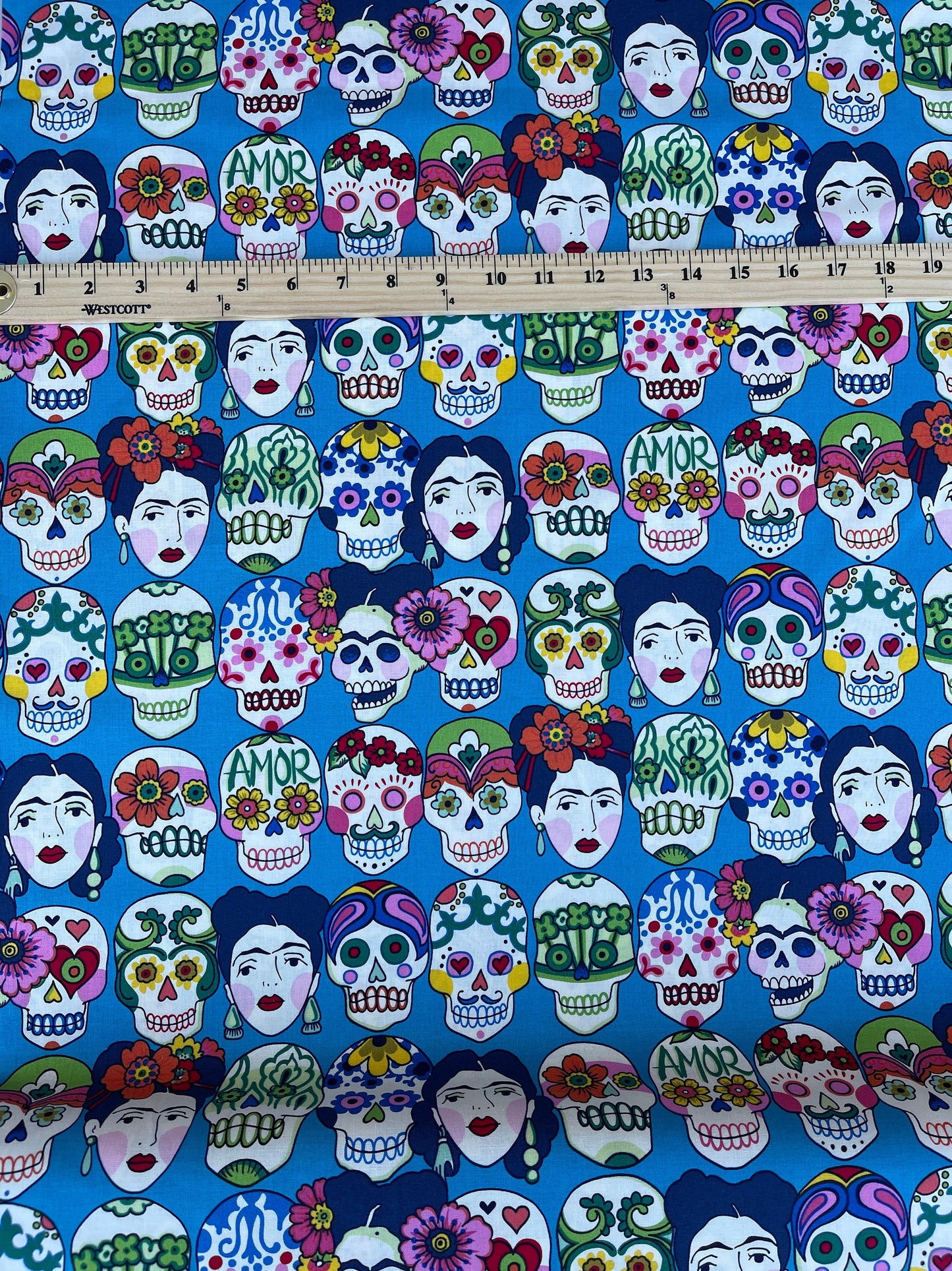 Alexander Henry Folklorico - Gotas de Amor in Blue 100% Cotton Algodon tela material By The Yard  | Gtex Fabrics