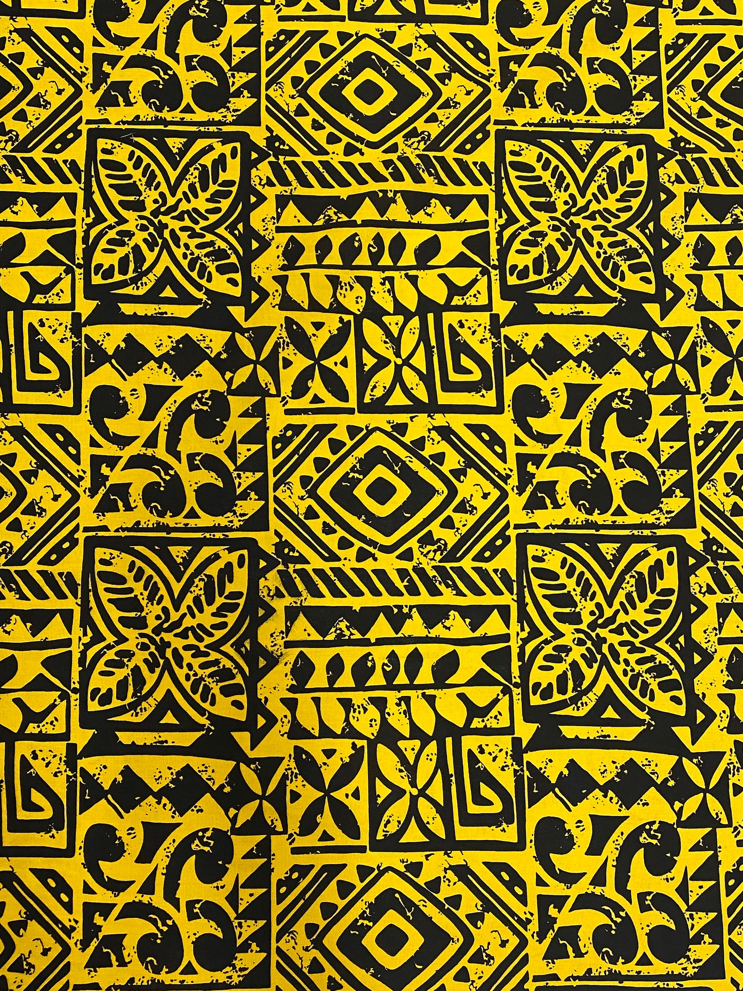 Polynesian Fabric -Tapa Fabric, Block Print, Tribal, Samoan, Fiji, Island Fabric - Sold by the Yard -100% Cotton Lt Bark Cloth -Doby Cotton  | Gtex Fabrics