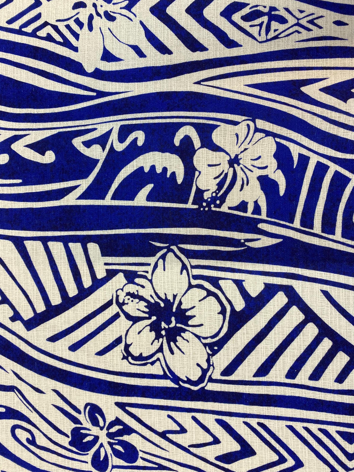 Polynesian Tribal Tattoo with Hibiscus, Doby Cloth, Lt. Bark Cloth, 100% Cotton, High Quality Rich Colors - New Design   | Gtex Fabrics