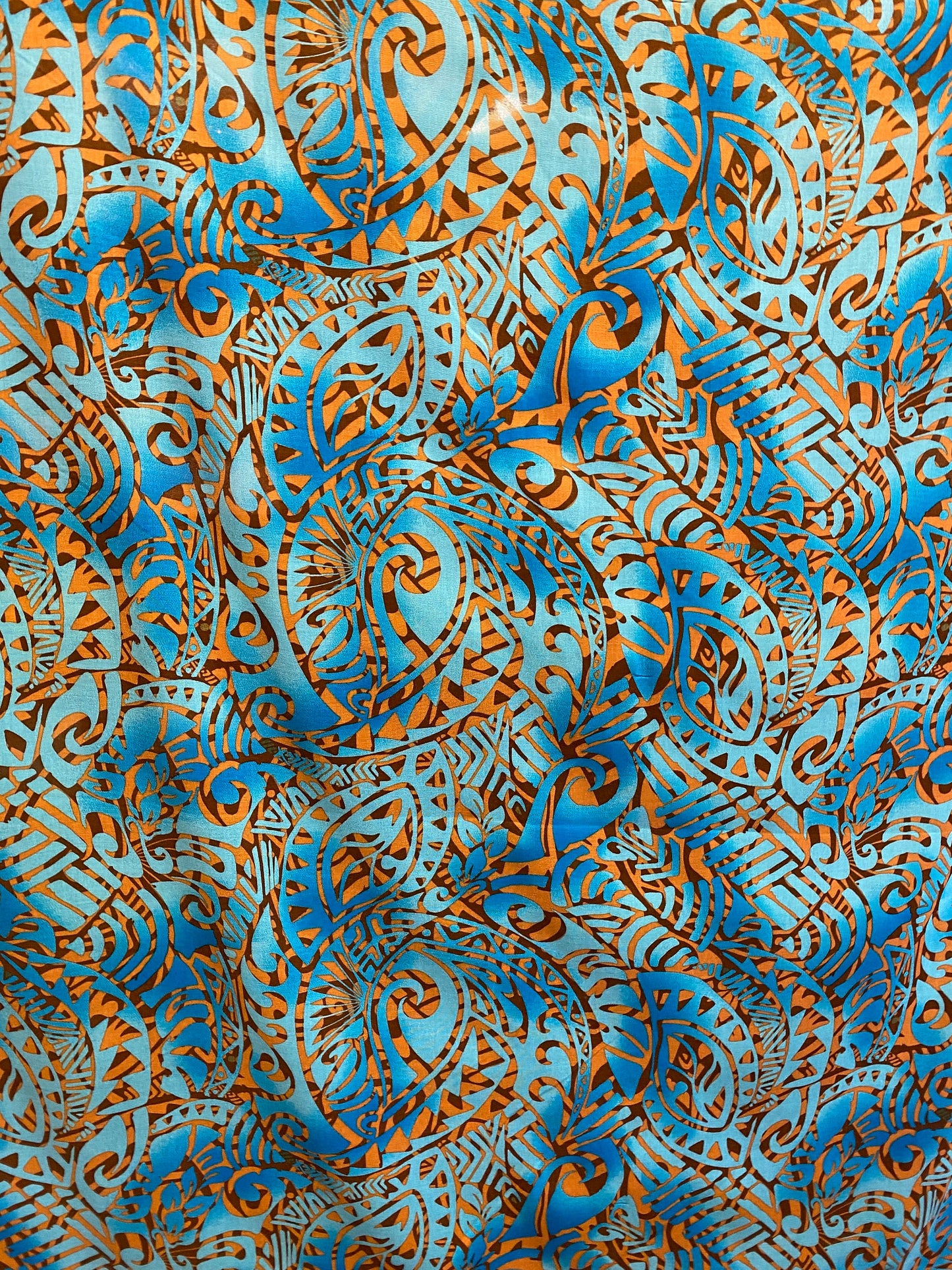 GTEX Collection Tribal Elegance - Polynesian Fabric - Tribal Tattoo, Island Fabric - Sold by the Yard - Rayon Fabric 45" - New Design   | Gtex Fabrics