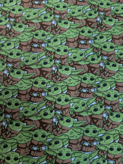 Disney Star Wars - Mandalorian The Child Baby YODA Toss 100% Quilting Cotton Fabric by The Yard  | Gtex Fabrics