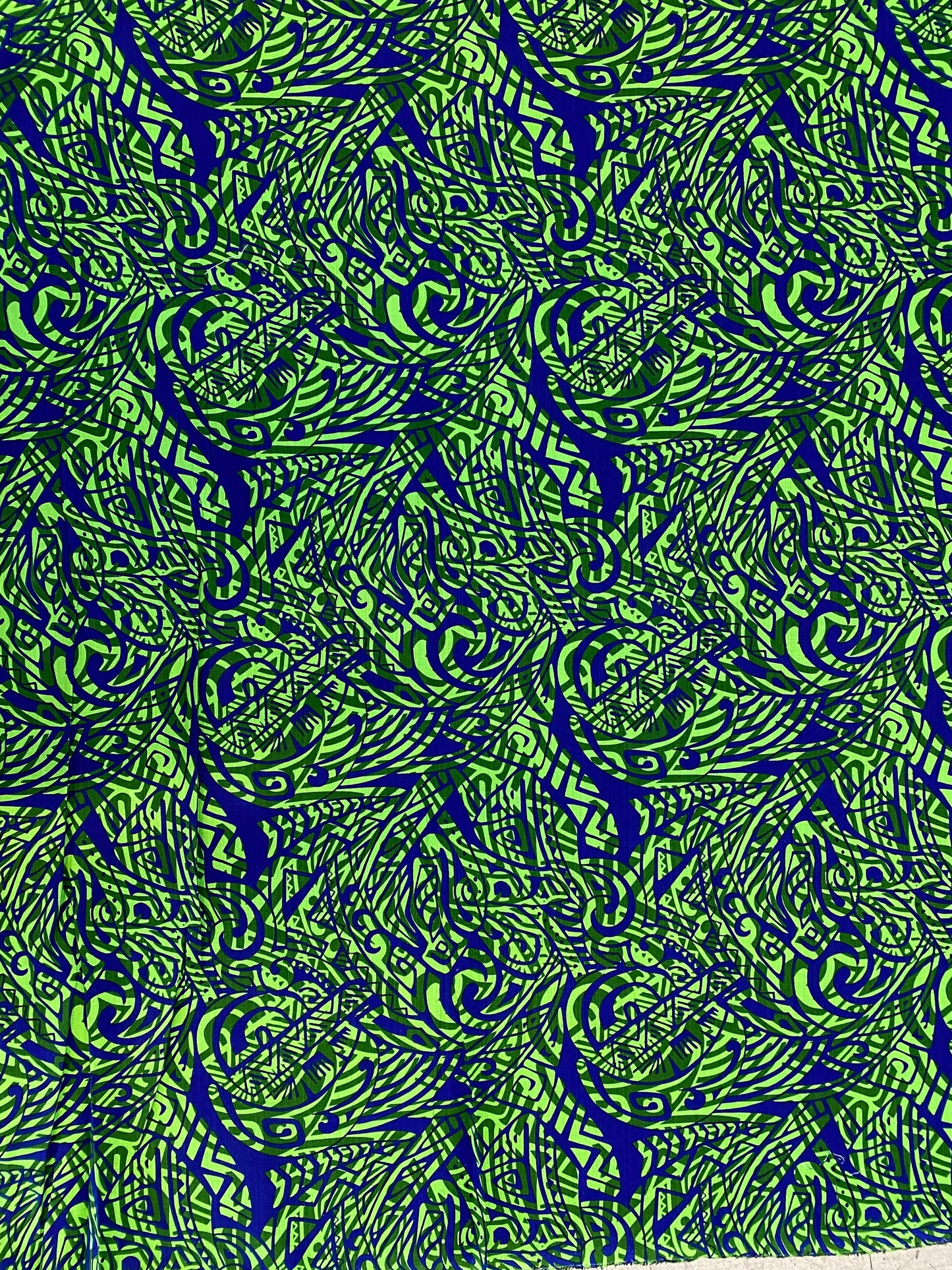 Polynesian Fabric -Tapa Fabric, Block Print, Tribal, Samoan, Fiji, Island Fabric - Sold by the Yard -100% Cotton Lt Bark Cloth -Doby Cotton   | Gtex Fabrics