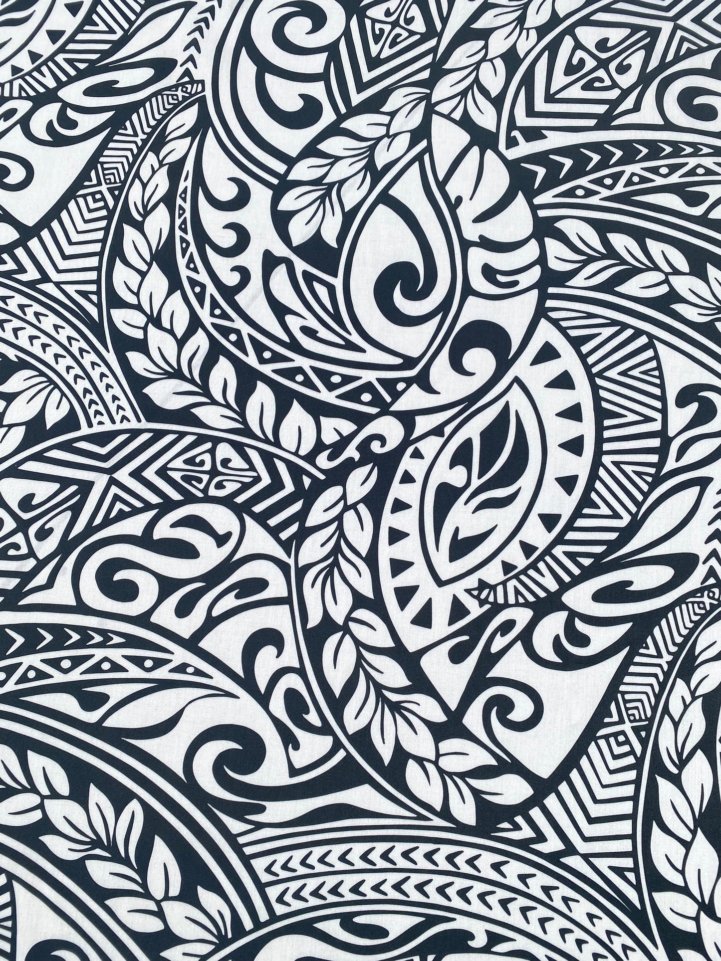 GTEX Collection - Polynesian Fabric - Tribal Tattoo Fabric - Sold by the Yard - Poly Cotton Poplin 58" Wide - Soft & Breathable Fabric   | Gtex Fabrics