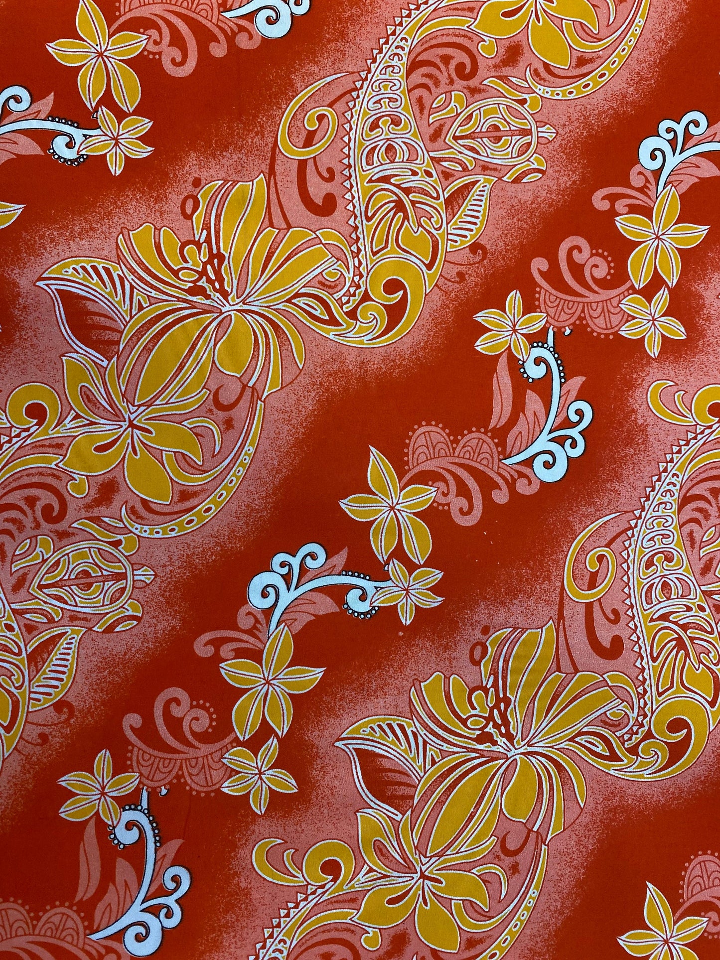 New Aloha Print - Tropical Polynesian Hawaiian Fabric by The Yard or Roll 45" Wide  | Gtex Fabrics