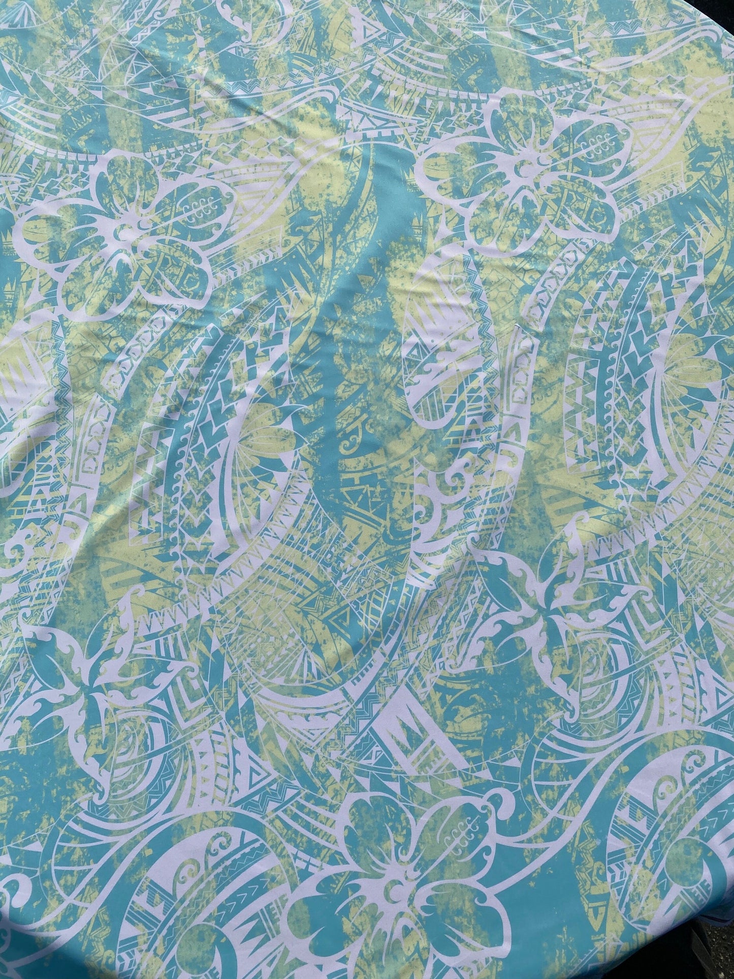GTEX Collection FDY 100 - Polynesian Fabric - Abstract Tribal Pulmeria Flower , Hawaiian, Island Fabric - Sold by the Yard -  FDY Fabric 60"  | Gtex Fabrics