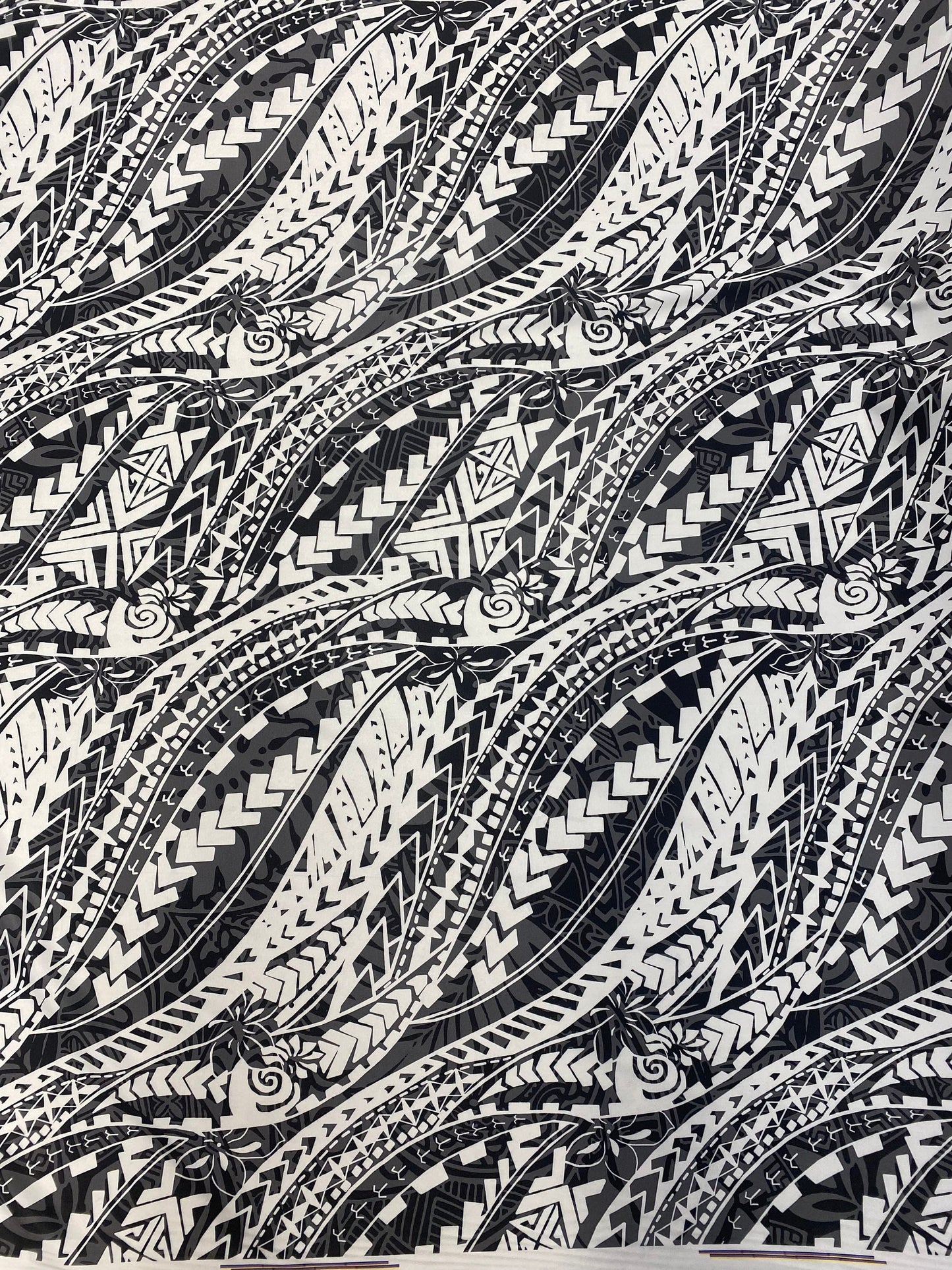 GTEX Collection - Polynesian Fabric -Tactical Tribal Tattoo Design, Island Fabric - Sold by the Yard - FDY Peachskin Fabric 58" - New Design | Gtex Fabrics
