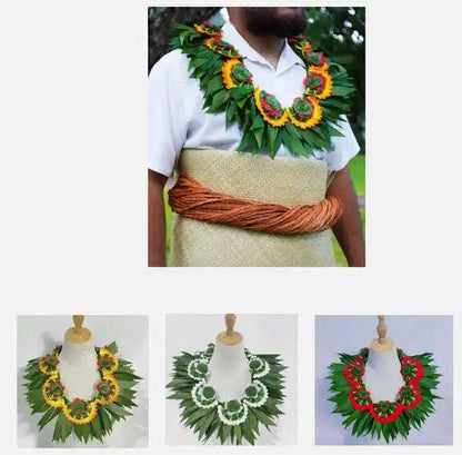 Tongan Kaho’a Fa Leí Necklace - Handmade  | Gtex Fabrics