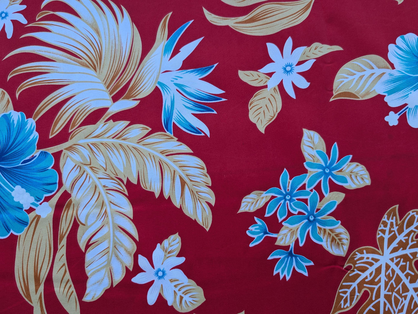 Roll, Bolt - Polynesian Elegance: 36" Polyester Fabric with Poly Cotton Feel– Tropical and Floral Fusion - Vibrant Colors - Wholesale Price  | Gtex Fabrics