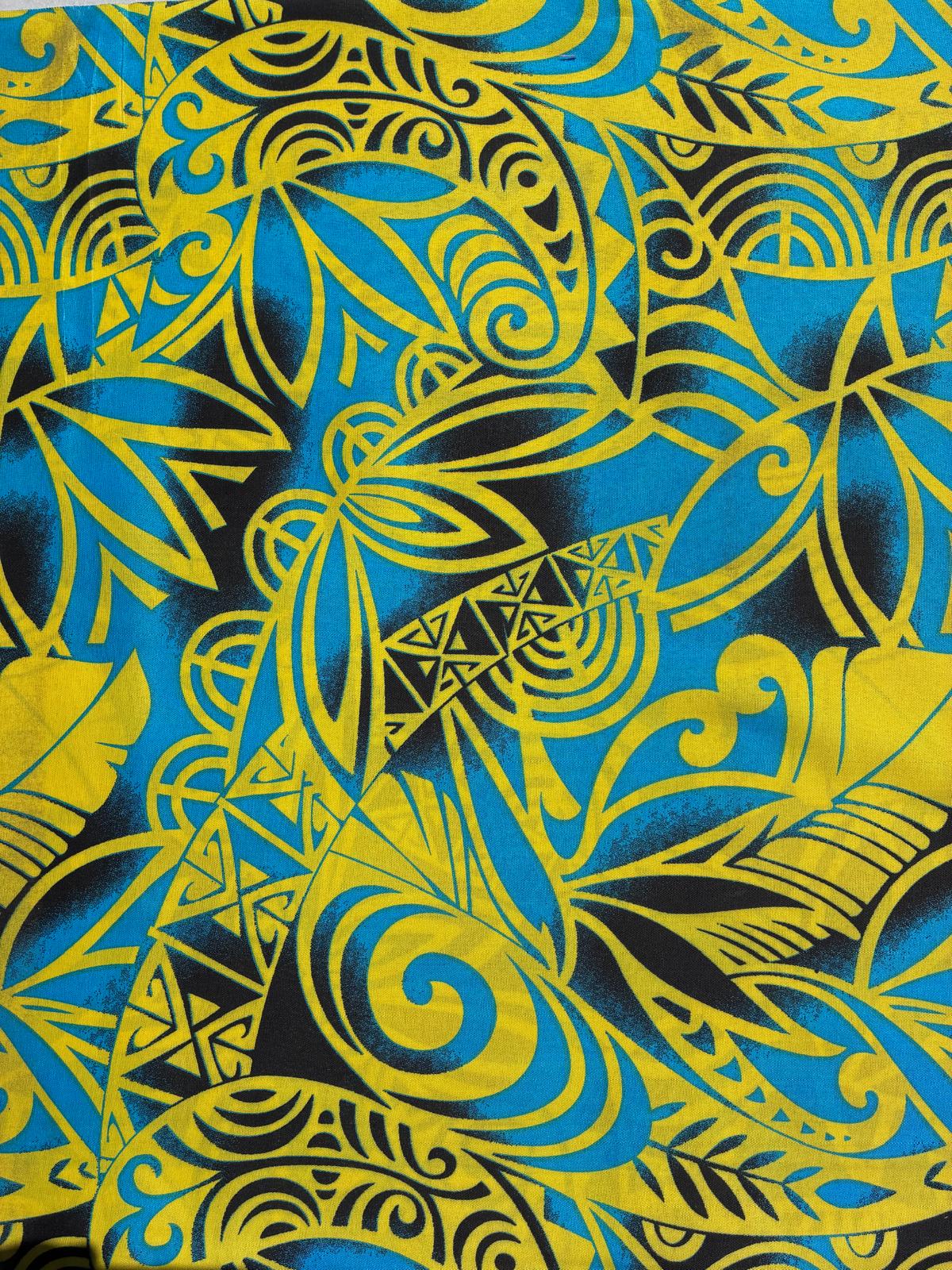 Deluxe Edition- Polynesian Elegance: 36" Polyester Fabric with Poly Cotton Feel – Tribal & Tatoo - Wholesale Price " | Gtex Fabrics