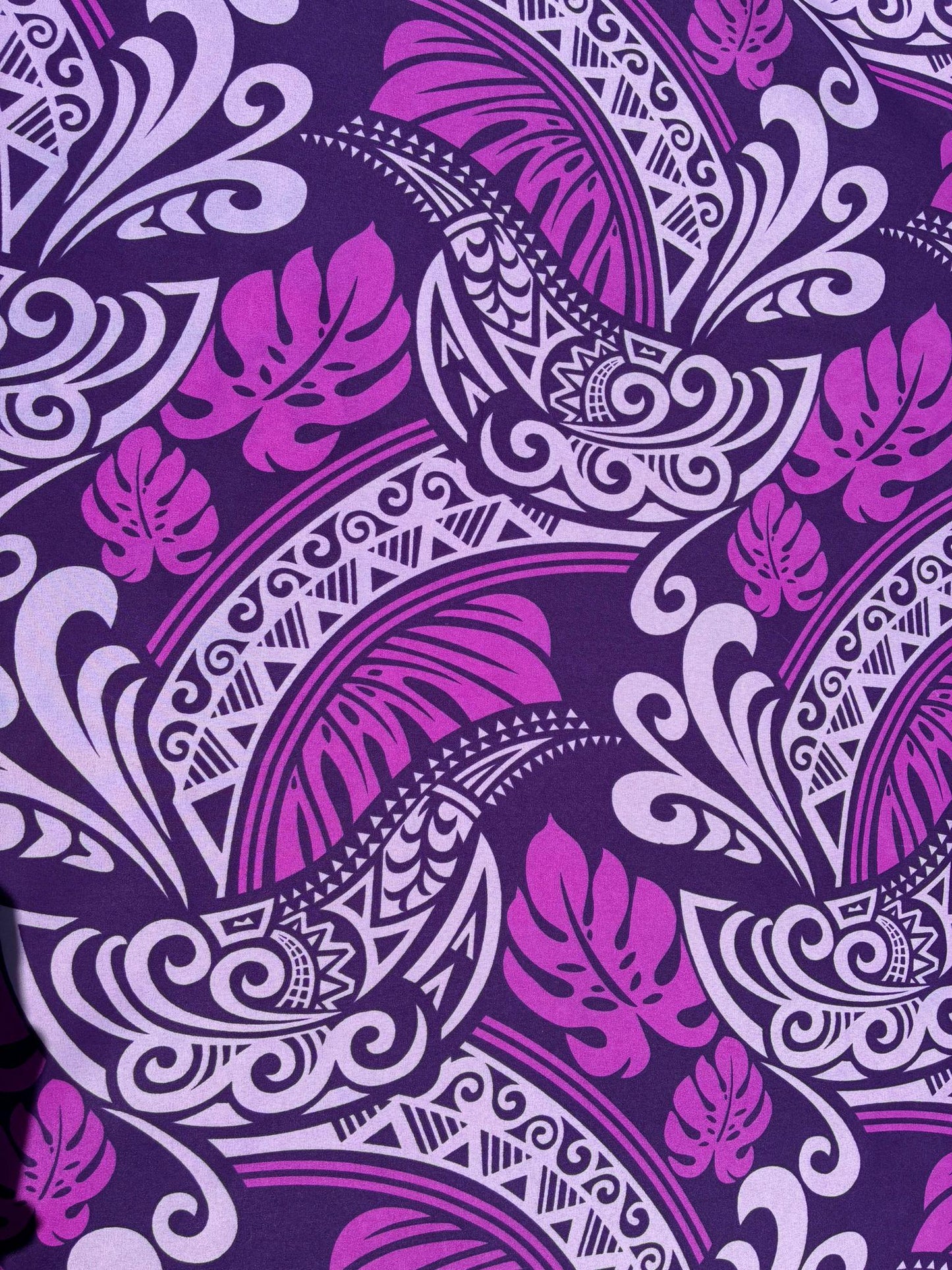 Polynesian Tribal Fabric – 45” Wide | Lightweight Soft Poly Cotton Feel | Sold by Yard or Roll | Made in Thailand | Island Design| Wholesale   | Gtex Fabrics