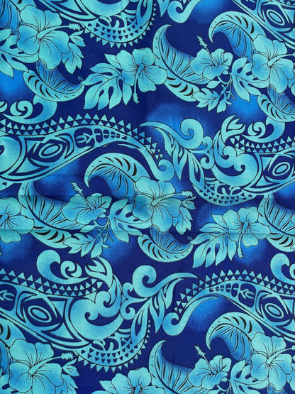 Roll, Bolt - Polynesian Elegance: 36" Polyester Fabric with Poly Cotton Feel– Tropical and Floral Fusion- Made In Thailand - Wholesale Price | Gtex Fabricss