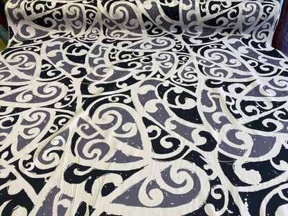 GTEX Collection - Island Print Tropical Hawaiian Tribal Polynesian Print 100% Cotton Fabric 45" Sold By The Yard  | Gtex Fabrics