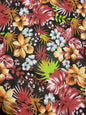 GTEX Collection C111 - Hawaiian Print Luau Floral All Over Design - Poly Cotton Fabric 60"  | Gtex Fabrics