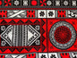 New Fijian Tapa Block Print Fabric - Polynesian Design - Peach Skin Fabric- by the Yard 58" Wide - Fiji Material |Solid Medium Satin Fabric, Charmeuse, Costume, Lining, Décor, Apparel & Fashion Fabric | Gtex Fabrics