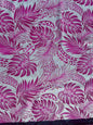Gtex Collection- Polynesian Elegance: 36" Polyester Fabric with Poly Cotton Feel – Monstera Plant Design - Vibrant Colors - Wholesale Price | Gtex Fabrics