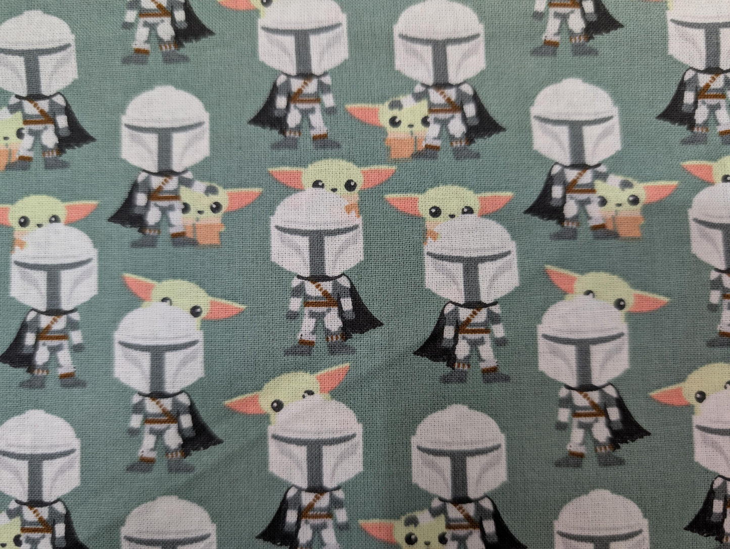 Disney Star Wars - Mandalorian The Child Baby YODA Toss 100% Quilting Cotton Fabric by The Yard | Gtex Fabrics