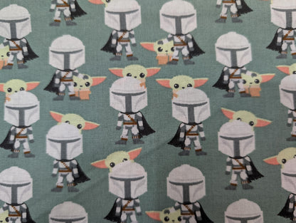 Disney Star Wars - Mandalorian The Child Baby YODA Toss 100% Quilting Cotton Fabric by The Yard | Gtex Fabrics