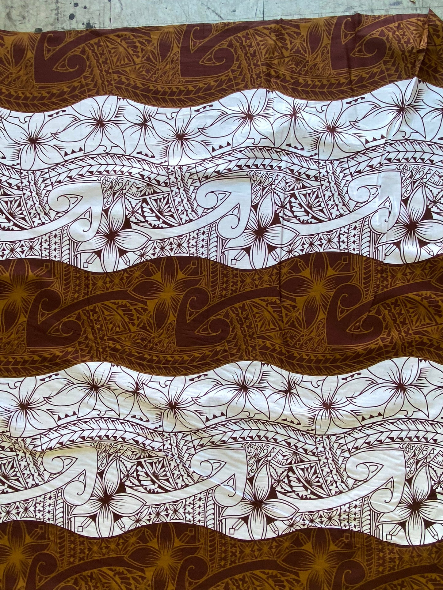 GTEX Collection - Polynesian Fabric -Tribal Tattoo and Floral Design, Island Fabric - Sold by the Yard - 100% Cotton Fabric 45" - New Design  | Gtex Fabrics