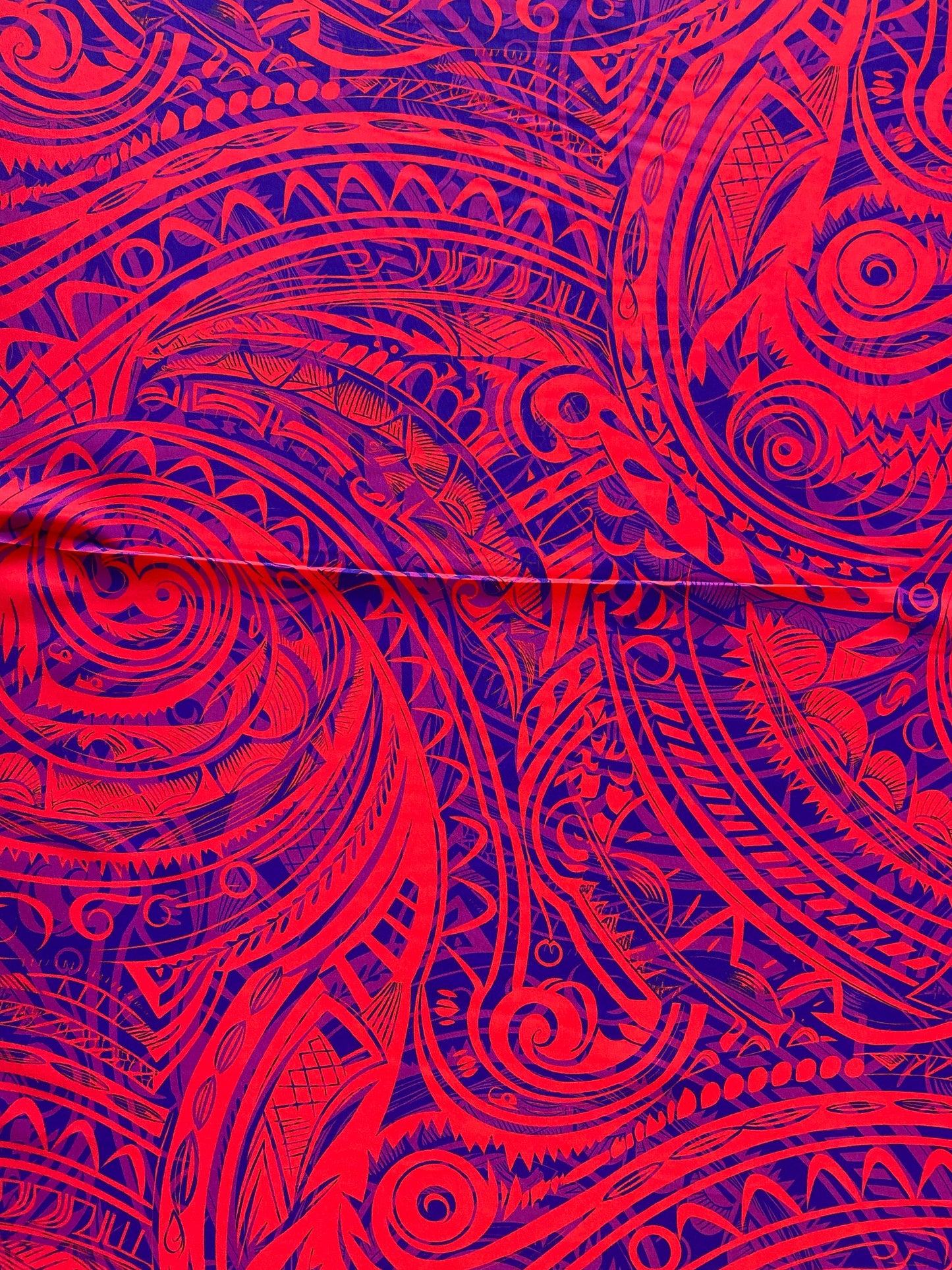 New Tactical Tribal Tattoo Polynesian Fabric - Peach Skin Fabric- by the Yard 58" Wide - New Design - Island Fabric 105  | Gtex Fabrics