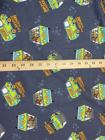 Warner Bros - Scooby-Doo Mystery Machine 100%  Cotton Fabric By The Yard or Choose Length  | Gtex Fabrics