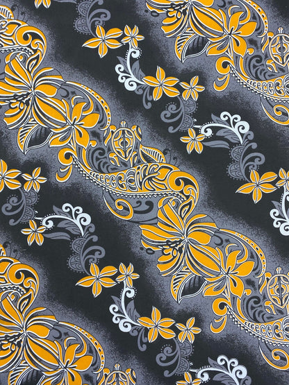 New Aloha Print - Tropical Polynesian Hawaiian Fabric by The Yard or Roll 45" Wide  | Gtex Fabrics