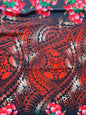 New Floral Tribal Tattoo Polynesian Fabric - Peach Skin Fabric- by the Yard 58" Wide - New Design - Island Fabric 108  | Gtex Fabrics