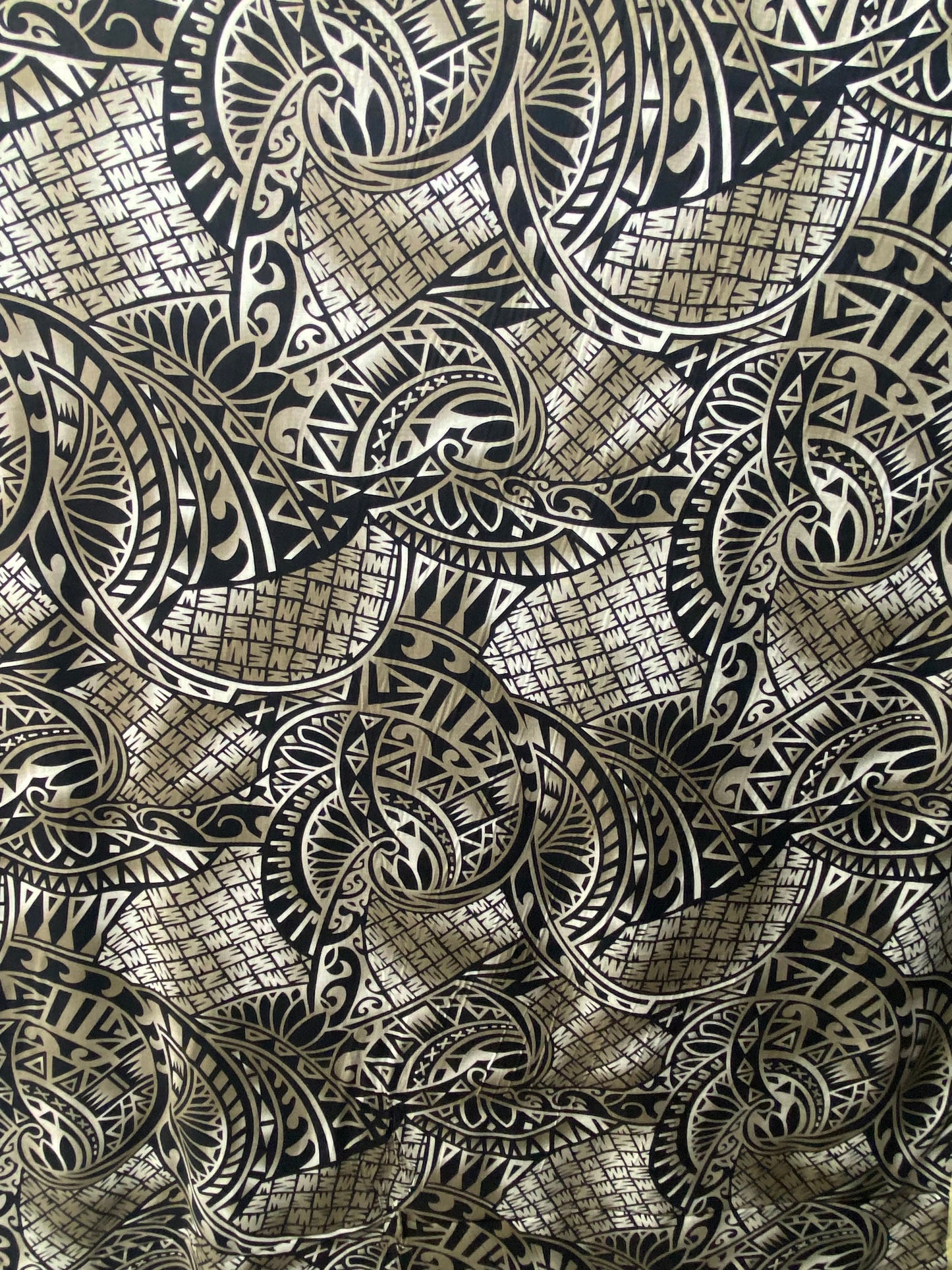 GTEX Collection Tribal Enchantment - Polynesian Fabric - Tribal Tattoo, Island Fabric - Sold by the Yard - Rayon Fabric 45" - New Design | Gtex Fabrics