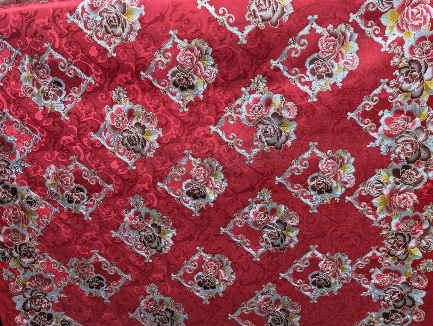 Premium Quality 54" Vinyl Table Cover Fabric, Lined, Flower Prints - By The Yard (No Felt Back) | Gtex Fabrics