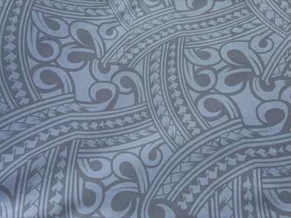 Island Fabric - Polynesian Tribal Fabric – 100% Polyester MiniMatt – Made in New Zealand 60” Wide (White)  | Gtex Fabrics