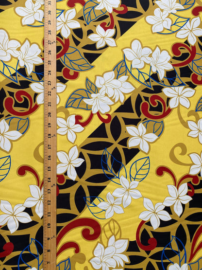 Hawaiian Tropical Hibiscus Polynesian Fabric - Peach Skin Fabric- by the Yard 58" Wide - New Design - Island Fabric 101 | Gtex Fabrics
