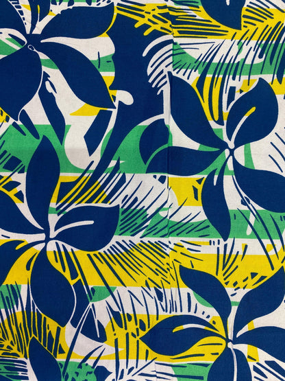 Roll, Bolt - Polynesian Elegance: 36" Polyester Fabric with Poly Cotton Feel– Tropical and Floral Fusion- Made In Thailand - Wholesale Price | Gtex Fabrics