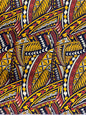 Polynesian Elegance: 36" Polyester Fabric with Poly Cotton Feel– Tribal and Floral Fusion  Tapa Block Print- Made In Thailand - By Roll  | Gtex Fabrics