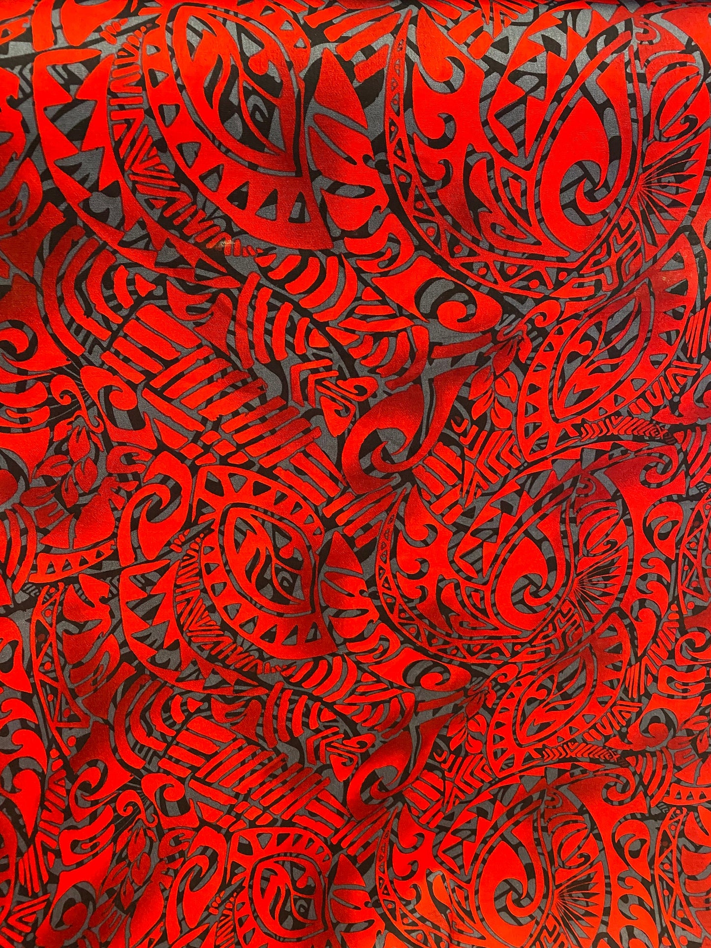 GTEX Collection Tribal Elegance - Polynesian Fabric - Tribal Tattoo, Island Fabric - Sold by the Yard - Rayon Fabric 45" - New Design   | Gtex Fabrics
