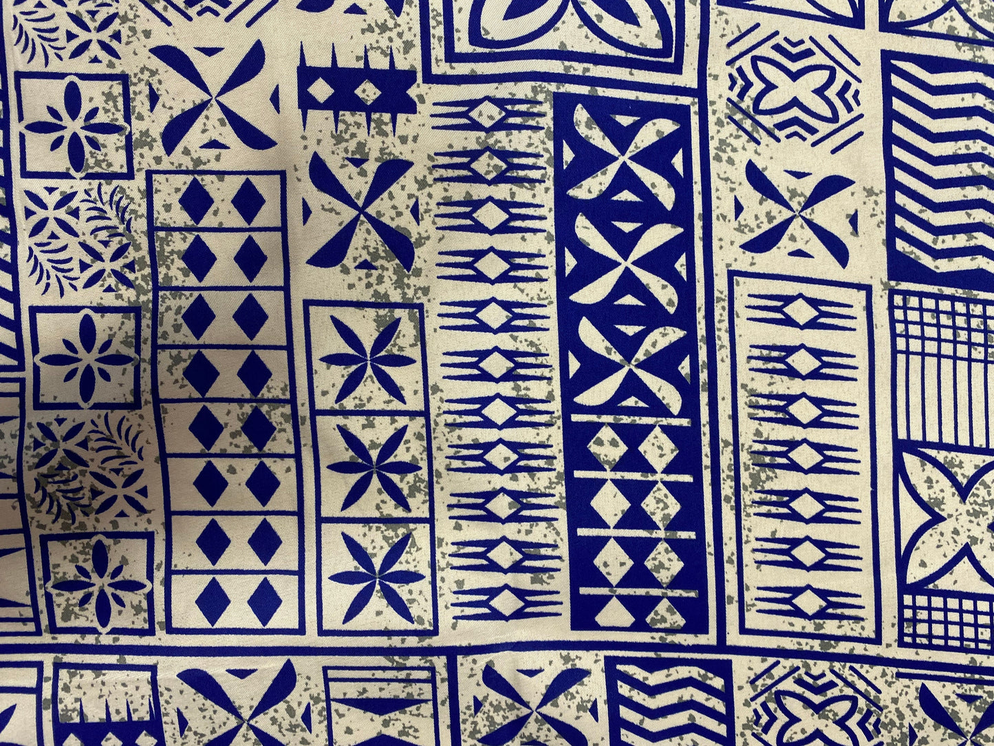 Polynesian Elegance: 36" Polyester Fabric with Poly Cotton Feel– Tribal and Floral Fusion  Tapa Block Print- Made In Thailand - Low Price 2  | Gtex Fabrics