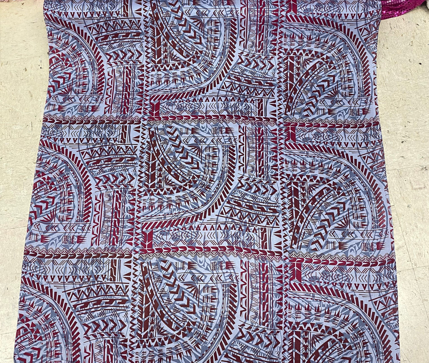 GTEX Collection - Polynesian Fabric - Tribal Elegance - Block Pattern, Island Fabric - Sold by the Yard - 100% Rayon Fabric 45" - New Design | Gtex Fabrics