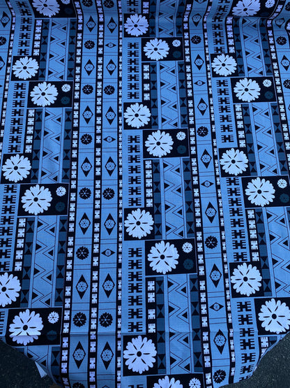 GTEX Collection B700 - Polynesian Tapa Fabric, Block Print Design, Island Fabric, High Quality Vibrant New Design, Traditional - Bark Cloth